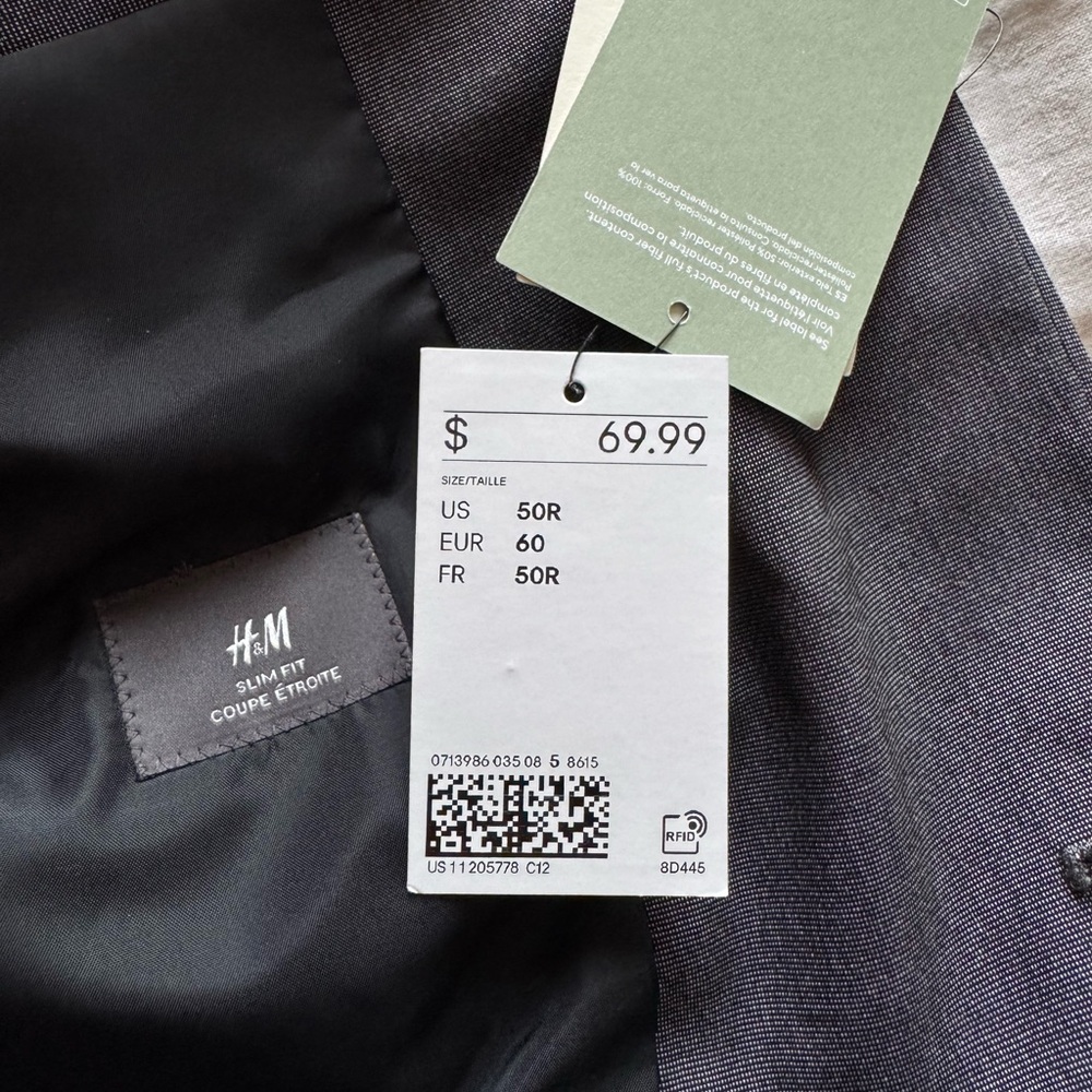 H&M Charcoal Men's Blazer - Picture 5 of 7